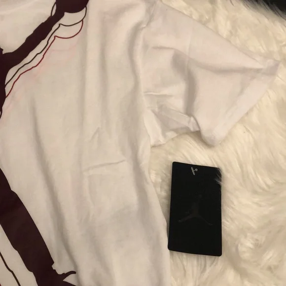 NWT Girl’s Air Jordan White T-Shirt w/ Jumpman - Small 8-10 Years - 100% Cotton - Picture 4 of 8